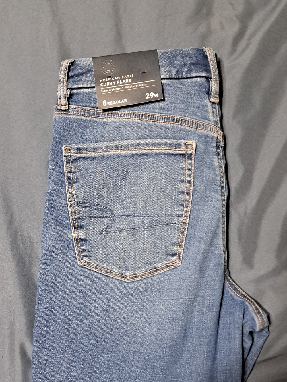 NWT American Eagle Curvy Flare Jeans - Light Blue
